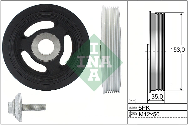 Belt Pulley Set, crankshaft